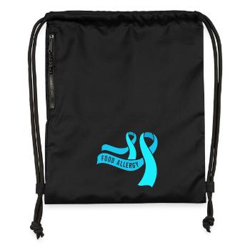 Allergy Food - Gymsac made from recycled material - black - Front