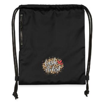 Kosmetik Make-up Kosmetikerin - Turnbeutel aus Recycling-Material - Schwarz - Vorne