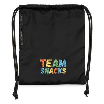 Team Snacks - Gymsac made from recycled material - black - Front