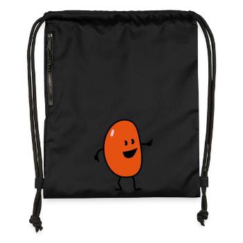 french (yelly) bean - Sac à cordon en polyester recyclé - noir - Devant