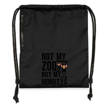 not my Zoo not my Monkeys 1 - Gymsac made from recycled material - black - Front