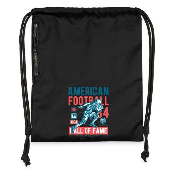 American Football Ball Sports College Touchdown USA - Gymsac made from recycled material - black - Front