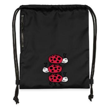 Ladybird Tower - Gymsac made from recycled material - black - Front