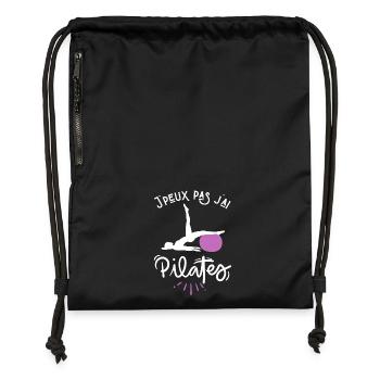 Je peux pas j ai pilates 2 - Sac à cordon en polyester recyclé - military green - Devant
