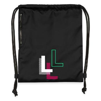 L Letter - Gymsac made from recycled material - military green - Front