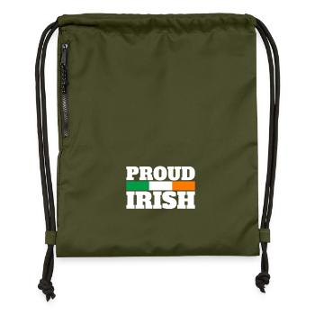 Proud Irish Irland Irische Flagge Stolzer Ire - Turnbeutel aus Recycling-Material - military Green - Vorne