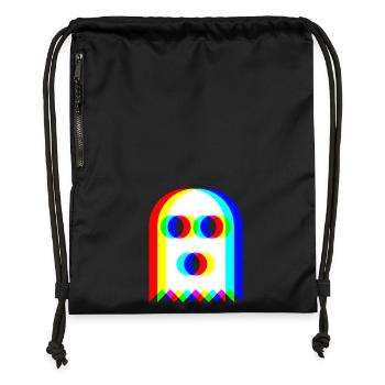 👻 RGB Ghost - Gymsac made from recycled material - black - Front