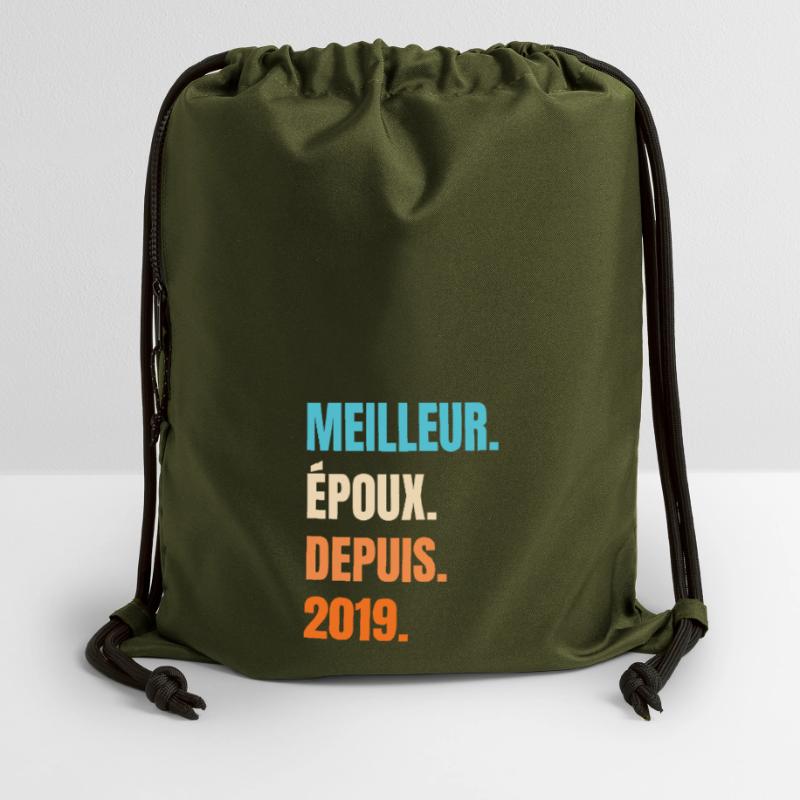 Bester Ehemann seit 2019 Geschenk-Ehemann Turnbeutel aus Recycling-Material