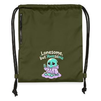 Fantôme Solitaire - Sac à cordon en polyester recyclé - military green - Devant