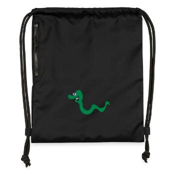 ver - Sac à cordon en polyester recyclé - noir - Devant