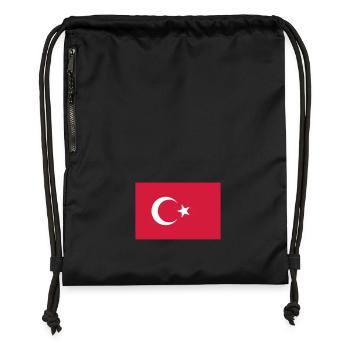 National Flag Of Turkey - Gymsac made from recycled material - black - Front