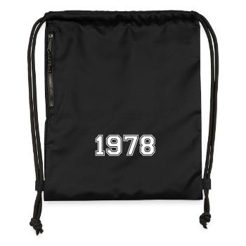 1978 - Sac à cordon en polyester recyclé - noir - Devant