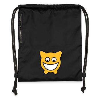 Gloomy is happy! - Gymsac made from recycled material - black - Front