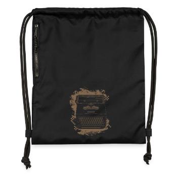 Machine à écrire Azerty - Sac à cordon en polyester recyclé - noir - Devant