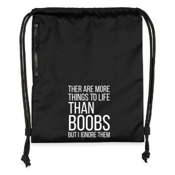 BOOBS - Gymsac made from recycled material - black - Front