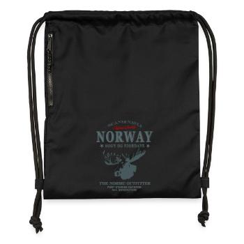 Norway Moose - Turnbeutel aus Recycling-Material - Schwarz - Vorne