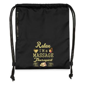 Massage therapy - Gymsac made from recycled material - black - Front