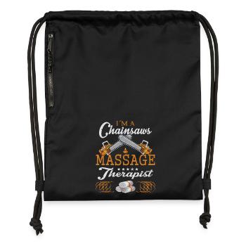 Chainsaw Massage - Gymsac made from recycled material - black - Front