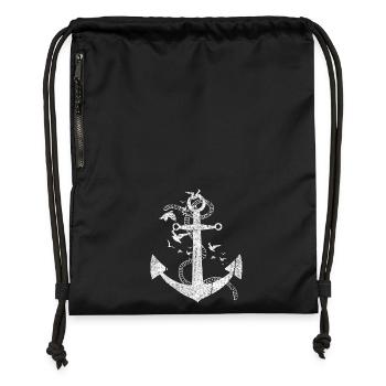 Distressed Anchor Maritime Design - Turnbeutel aus Recycling-Material - military Green - Vorne