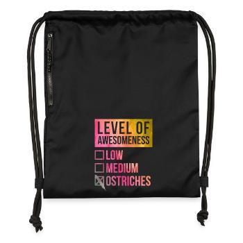 autruche - Sac à cordon en polyester recyclé - noir - Devant