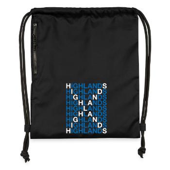 HIGHLANDS Scotland Flag - Gymsac made from recycled material - black - Front