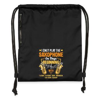 Saxophone - Gymsac made from recycled material - black - Front