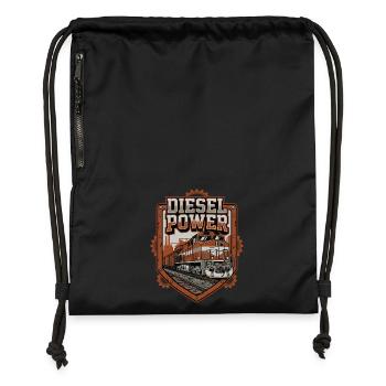 Freight Train Industrial Locomotive - Gymsac made from recycled material - black - Front
