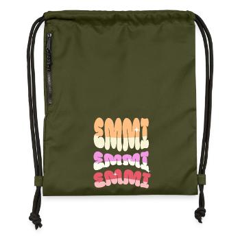 Emmi Emmely Emeli Emmeli - Gymsac made from recycled material - military green - Front