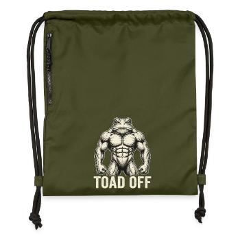 Grenouille mème de crapaud sur Internet - Sac à cordon en polyester recyclé - military green - Devant