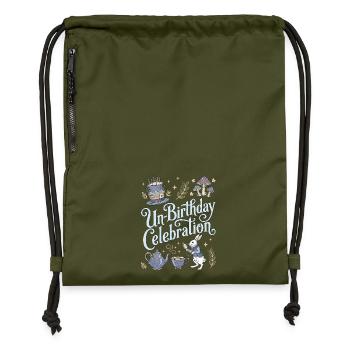 "Unbirthday" Teeparty Wunderland Geburtstag - Gymsac made from recycled material - military green - Front