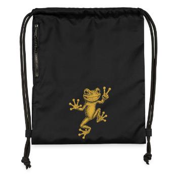 tree frog - Gymsac made from recycled material - black - Front