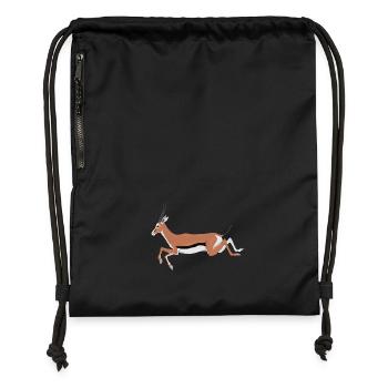 antilope antelope impala hartebeest kudu oryx papa - Turnbeutel aus Recycling-Material - Schwarz - Vorne
