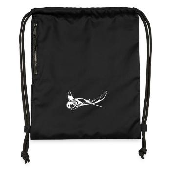 Manta Rays - Gymsac made from recycled material - military green - Front