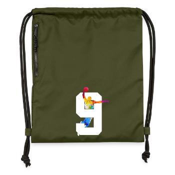NUMBER 9 BASKETBALL 9TH BIRTHDAY - Gymsac made from recycled material - military green - Front