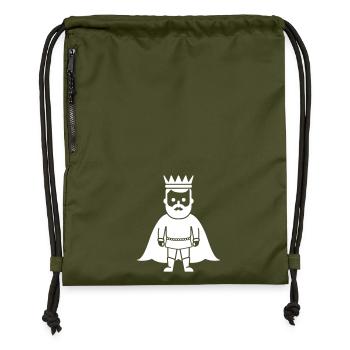 König Majestät - Turnbeutel aus Recycling-Material - military Green - Vorne