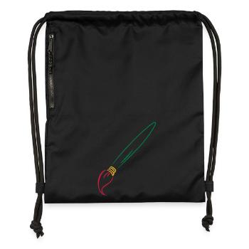 brush - Gymsac made from recycled material - black - Front