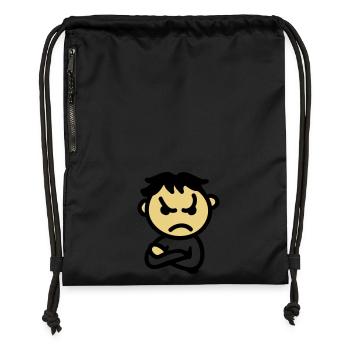 bad mood - Gymsac made from recycled material - black - Front