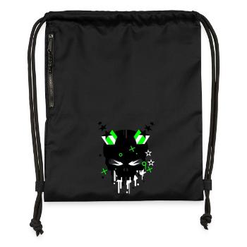 Devilskull with stars - Gymsac made from recycled material - black - Front