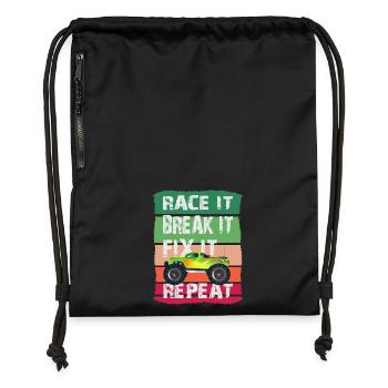 Modèle rc voiture - Sac à cordon en polyester recyclé - noir - Devant