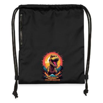 Tyrannosaure Rex - Sac à cordon en polyester recyclé - noir - Devant