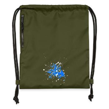 Whiteblue.Splash - Turnbeutel aus Recycling-Material - military Green - Vorne