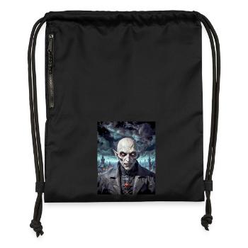 vampire Nosferatu monster dark horror scary - Gymsac made from recycled material - black - Front