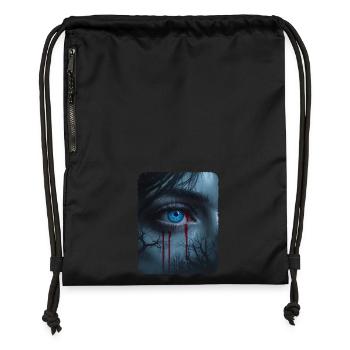 Mystery Blue Eye - Gymsac made from recycled material - black - Front