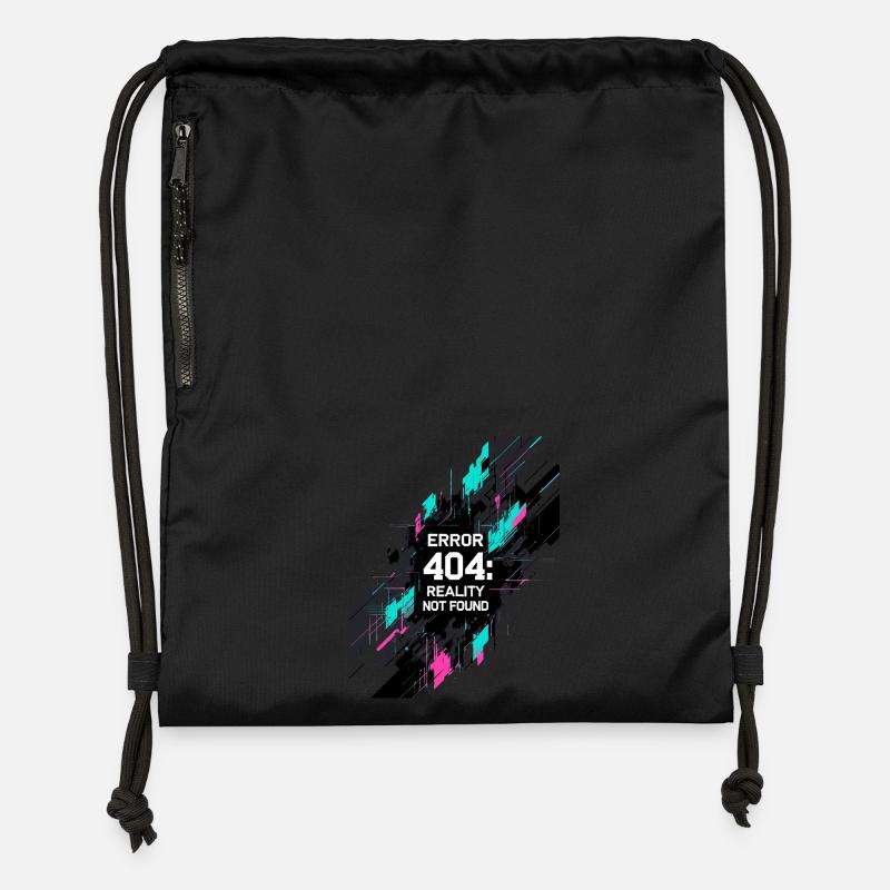 Erreur : Réalité introuvable - Sac à cordon en polyester recyclé - noir