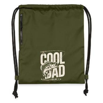 Cooler Papa Angeln - Turnbeutel aus Recycling-Material - military Green - Vorne