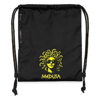 Medusa mit Sonnenbrille - Turnbeutel aus Recycling-Material - military Green - Vorne