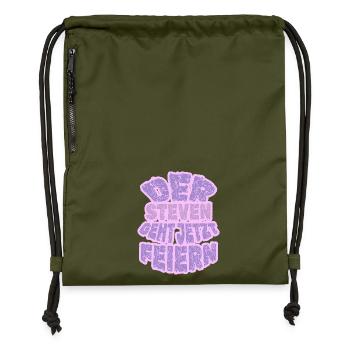 Geschenk für Steven - Turnbeutel aus Recycling-Material - military Green - Vorne