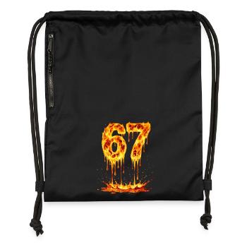 Six Seven Lava - Gymsac made from recycled material - black - Front