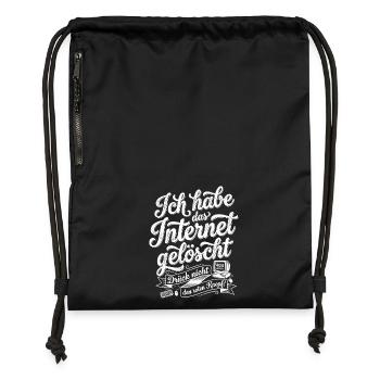 I deleted the internet - Gymsac made from recycled material - military green - Front