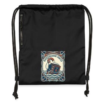 Pêche à Poissons Magnétique Rivière Chasseur de Trésors - Sac à cordon en polyester recyclé - noir - Devant